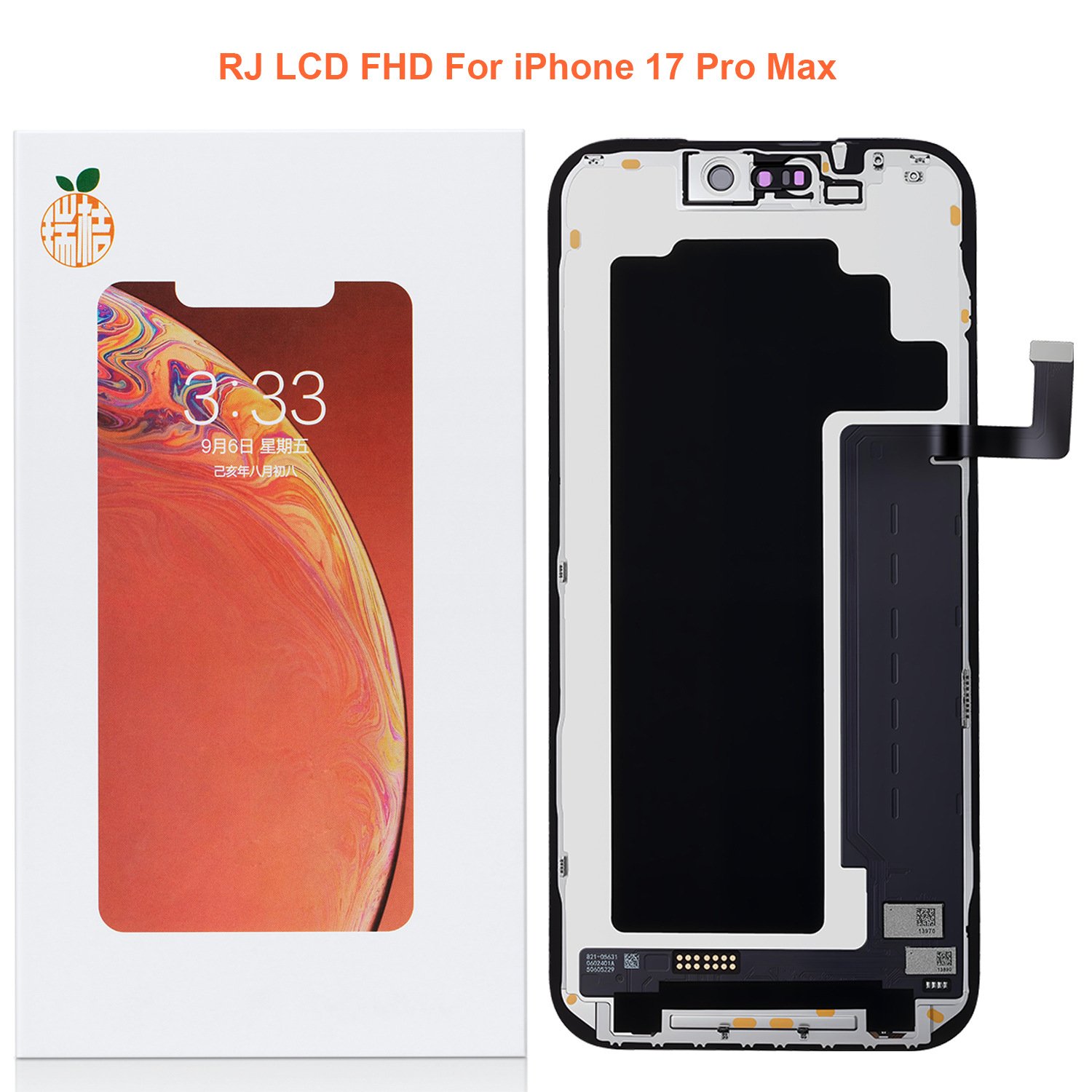 Rj Lcd Screen Is Suitable for Apple Mobile Phone 17Promax Screen Assembly, High-Quality Manufacturer Wholesale in Stock