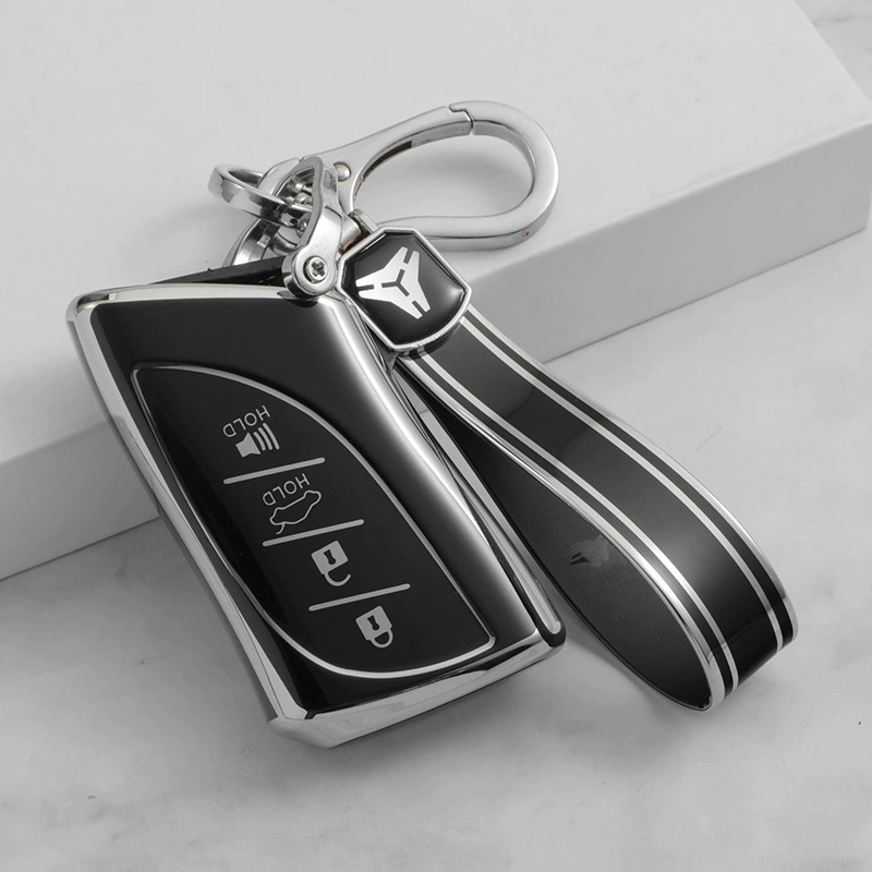 Подходит для 4-кнопочного ключа Lexus, серебристая окантовка, чехол для ключа ES200/300h NX200t RX300, для внешней торговли