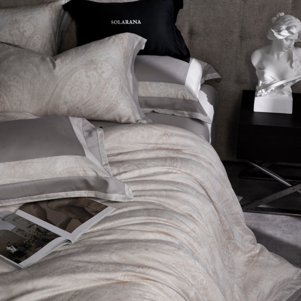 Set copripiumino elegante in cotone tencel spazzolato_voghion.com
