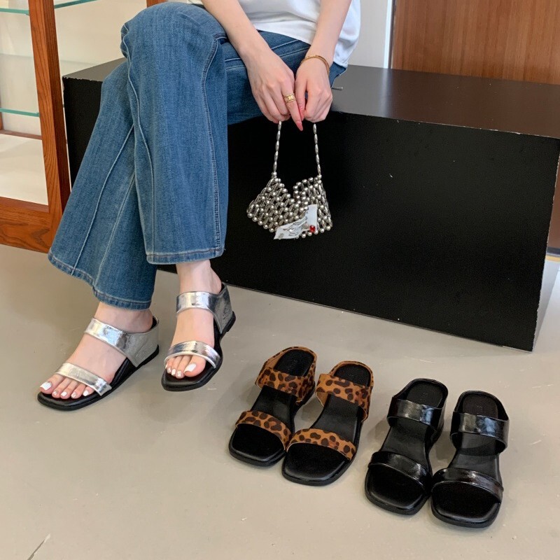 Stylish Leopard Print Open-Toe High Heels for Women, 2026 Summer New Fashion Versatile Chunky Heel Single-Strap Sandals Stylish Leopard Print Open-Toe High Heels for Women, 2026 Summer New Fashion Versatile Chunky Heel Single-Strap Sandals