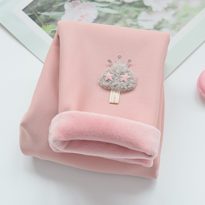 Las polainas forradas de lana de las niñas engrosaron el desgaste del invierno estilo occidental integrado extra gruesos pantalones para niños pantalones de algodón cálido para niños