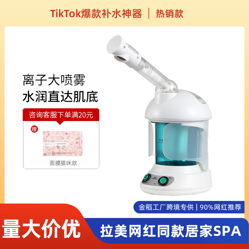 Cross-Border Golden Rice Hot Spray Facial Steamer, Small Nano Spray Hydration Device, Facial Steamer, Home Facial Herbal Steaming Device