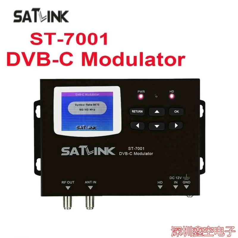 Satlink ST-7001 DVB-C модулятор, HD сигнал преобразуется в DVB-C радиочастоту