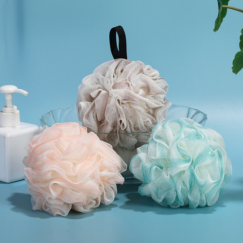 Bijie two-color bath flower ball, foaming bath ball, large double-split bath and bath supplies wholesale source factory