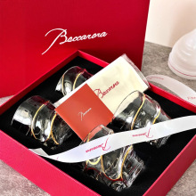 巴卡罗拉水晶威士忌酒杯手工描金线送礼礼品轻奢礼盒装水晶玻璃杯