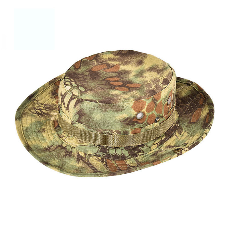 En verano, el camuflaje al aire libre, el sombrero de benny, el gran alero, el campamento de pesca, el montañismo, el borde redondo, el sombrero del pescador, el sombrero de los fanáticos del ejército, el sombrero de sombra, todo tipo de sombreros.