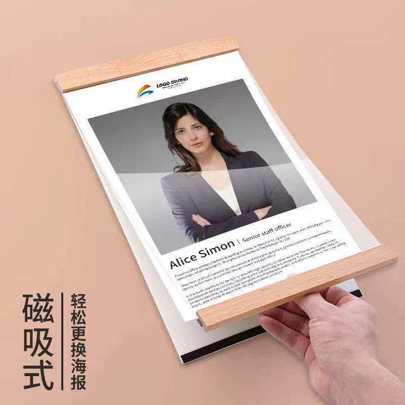 A4 акриловая фоторамка для настенного учителя Введение в рамку Отличный персонал стиль фотографии учителя стены почетный сертификат