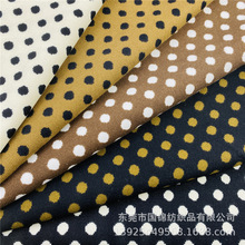 9毫米波点布 锦涤斜纹灯芯绒印圆点 秋冬季童装女装包包面料