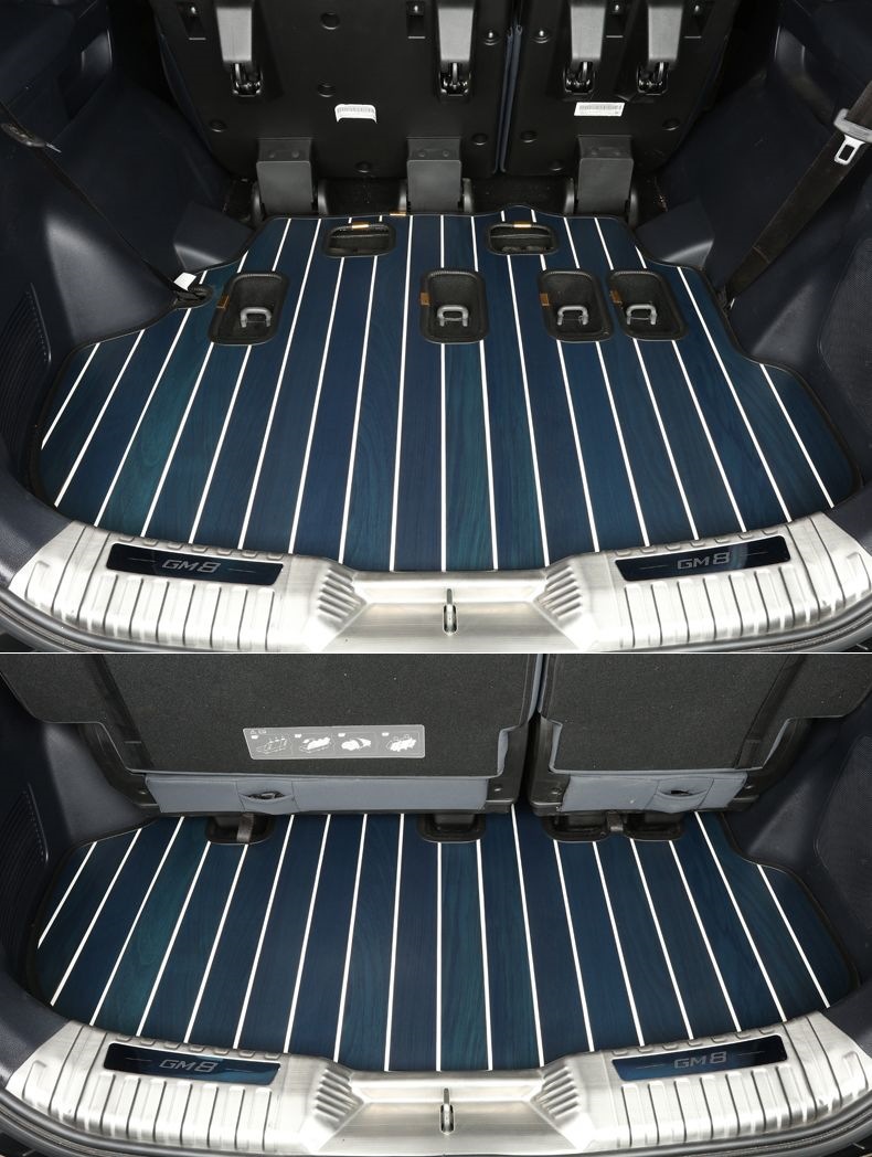 Gac Trumpchi M8 Wooden Floor Mat Specifically for Legend E8 E9 Master Edition Gm8 Seven-Seater, Solid Wood Foot Mat with Marble Modification