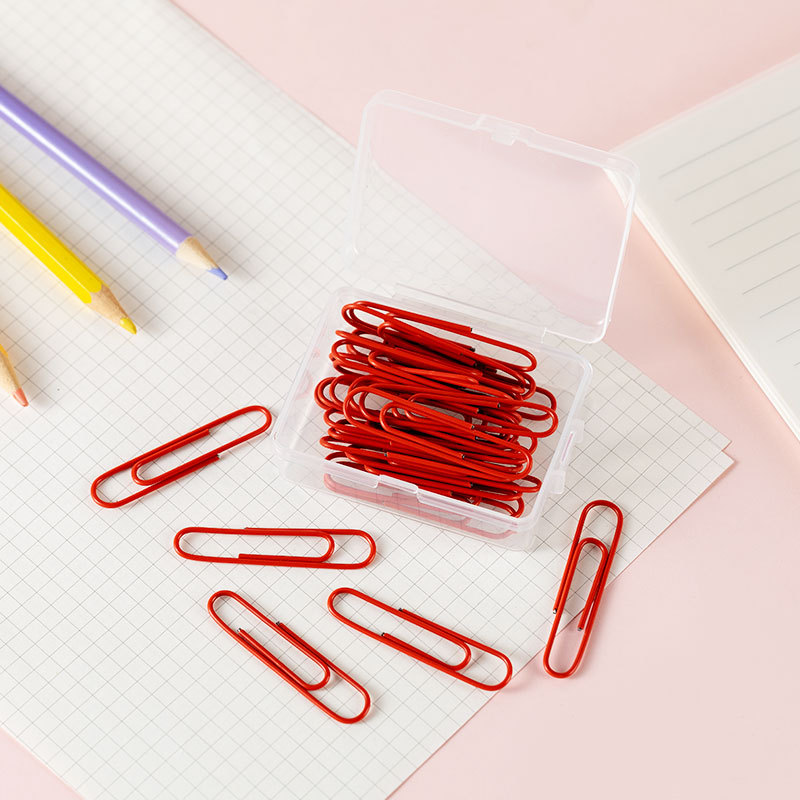 1 Piece Solid Color Learning School Plastic Metal Preppy Style Sweet Paper Clip display picture 5