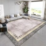 跨境客厅地毯家用水晶绒几何图案地毯防滑耐脏好打理酒店民宿地毯