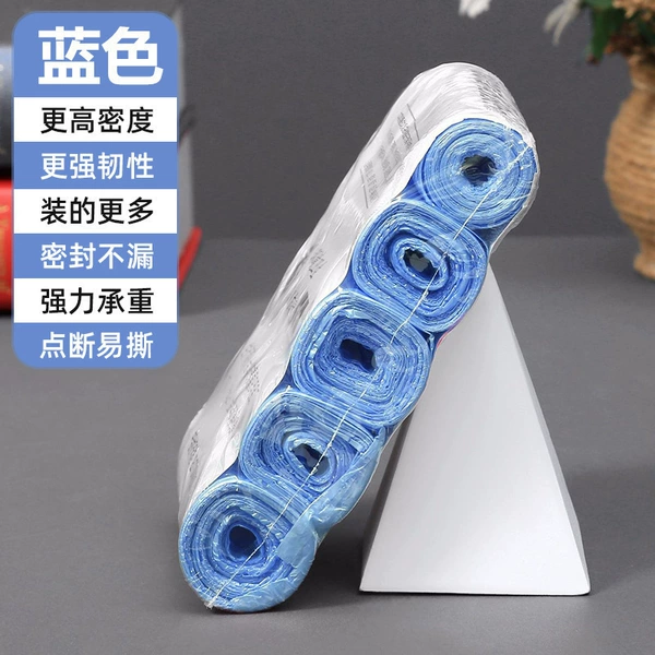 Blue garbage bag