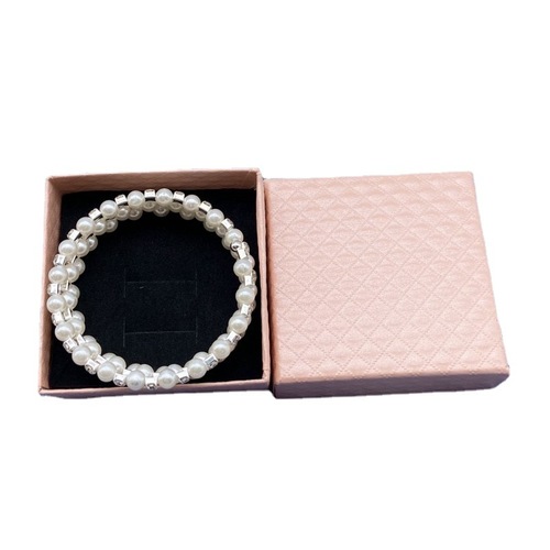 Pink series jewelry box wholesale diamond pattern bracelet necklace ring earring box ring jewelry packaging box