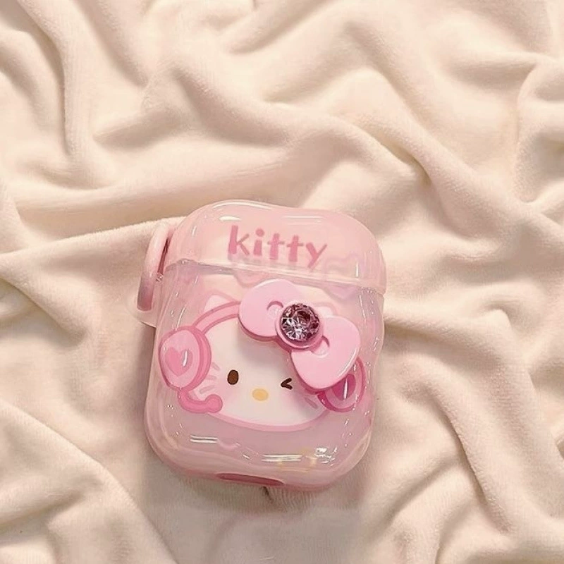 ∅Cute kitty cat suitable for AirPods 1/2 protective cover AirPods 4th generation Apple earphone cover Kitty