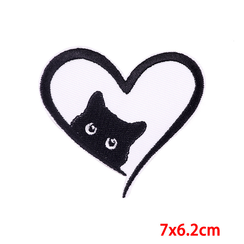 Hip-hop Retro Cat Embroidery Thread Cloth Sticker 1 Piece display picture 4