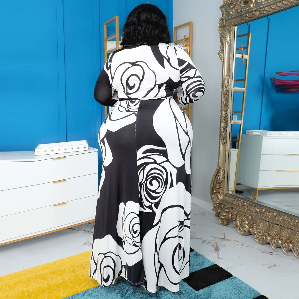 ChicShe N7974 Cross-Border Hot Sale New European And American Fashion Pocket Tie Waist Sexy Dress_voghion.com