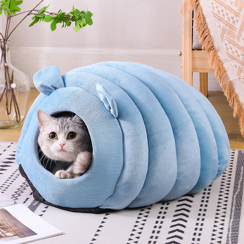 Caterpillar mascota nido estera cerrada jaula de gato Casa del túnel SALA DE Casa Del Gato de Dibujos Animados creativo tienda tipo de generación de pelo