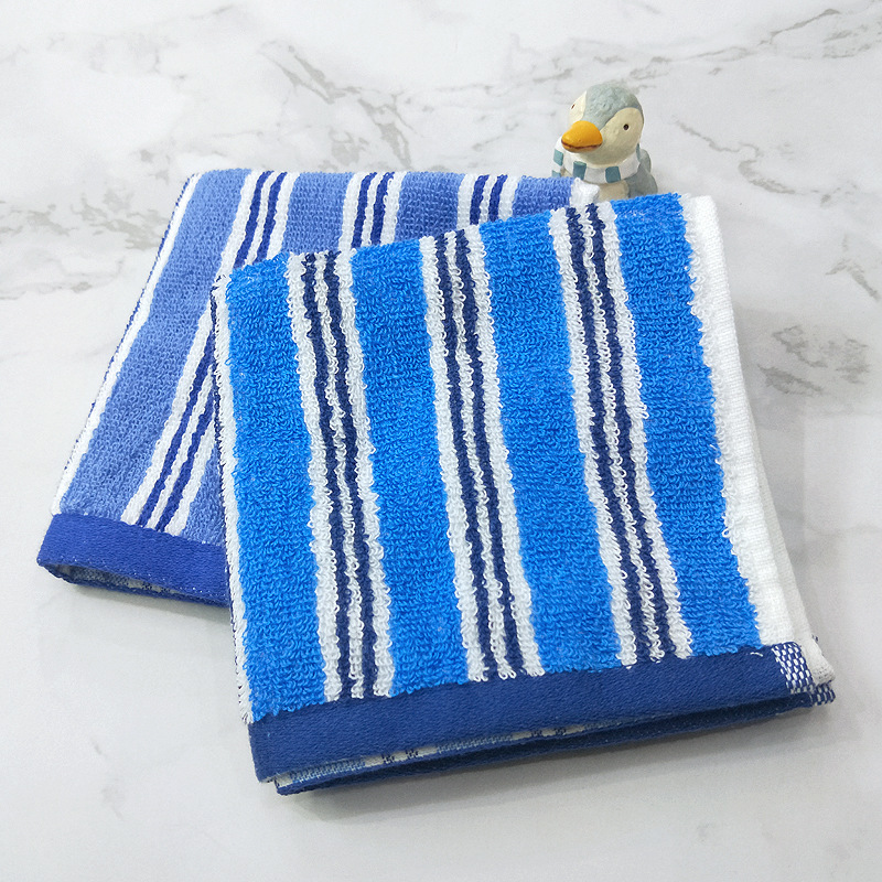 wholesale cotton material man Jacquard weave Handkerchief Easy Simplicity stripe Wash one's face towel Square household 25*25