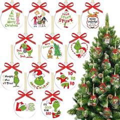 アマゾングリーンアクリルクリスマスペンダントクリスマスツリーペンダント祝日パーティー雰囲気装飾品