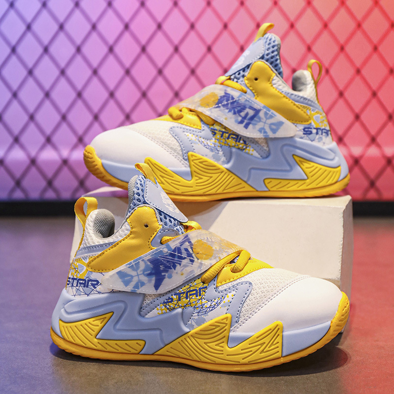 Jordan Children's Shoes Boys Basketball Shoes Spin Buckle Shoes 2024 Spring Autumn and Winter Non-slip Boys Sneakers Children's sneaker