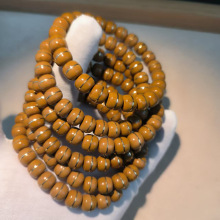 紫金鼠实心籽高货手工雕刻老型桶珠单圈精品菩提籽镶嵌一线天手串