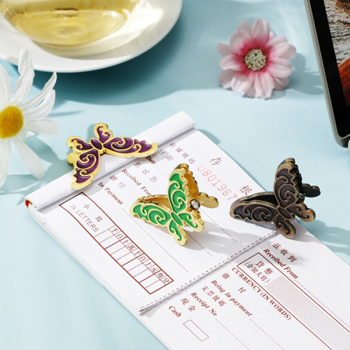Creative butterfly clip student small clip photo clip test paper clip wallet bill information storage clip