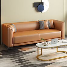 小户型皮艺沙发客厅卧室简约出租房三人公寓休息区双人意式包邮