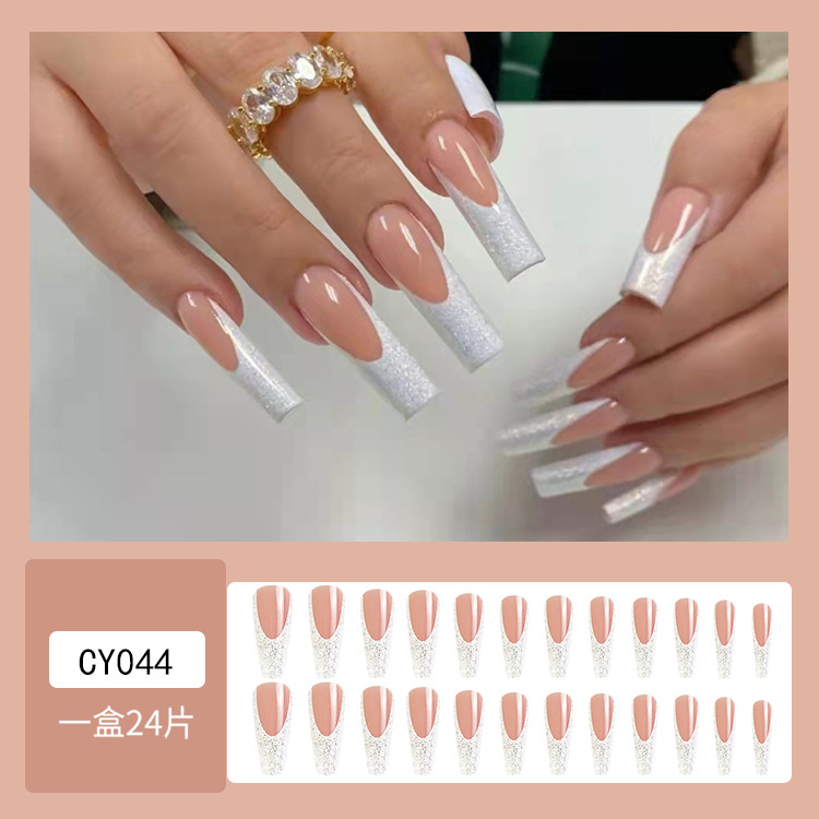 Estilo caliente europeo y americano, uñas largas, uñas postizas de sentido de alta calidad, uñas de ballet trapezoidal largas, piezas de uñas al por mayor