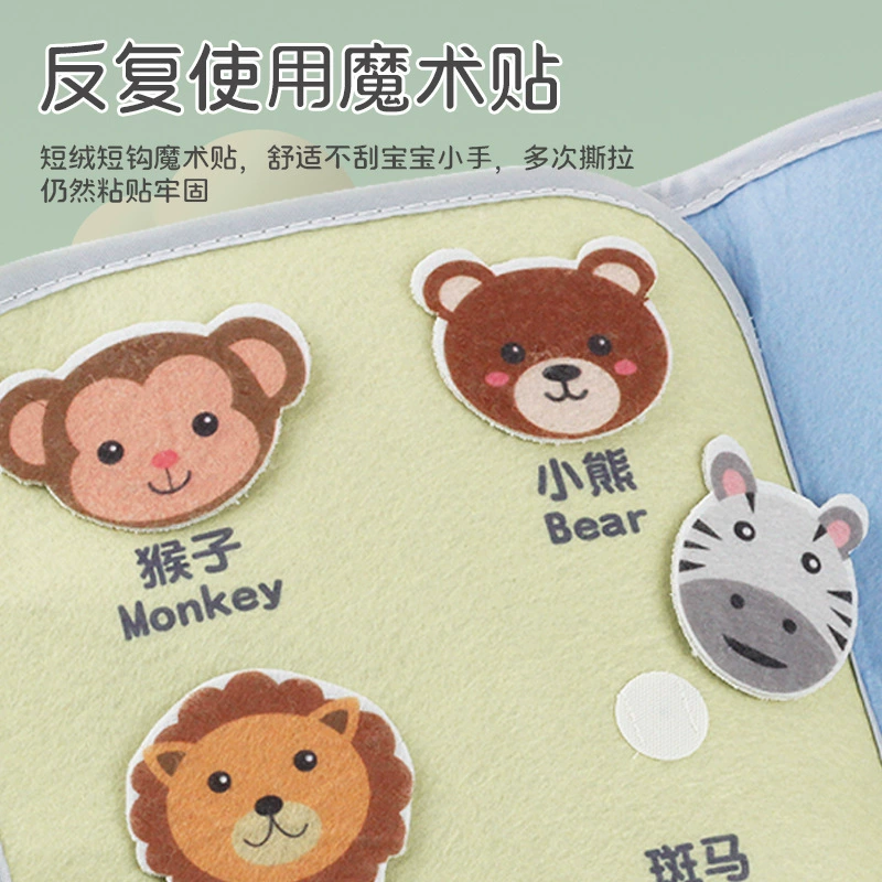 Cognitive cloth book with velcro, toy, (Cross-border trading), early education, can bite