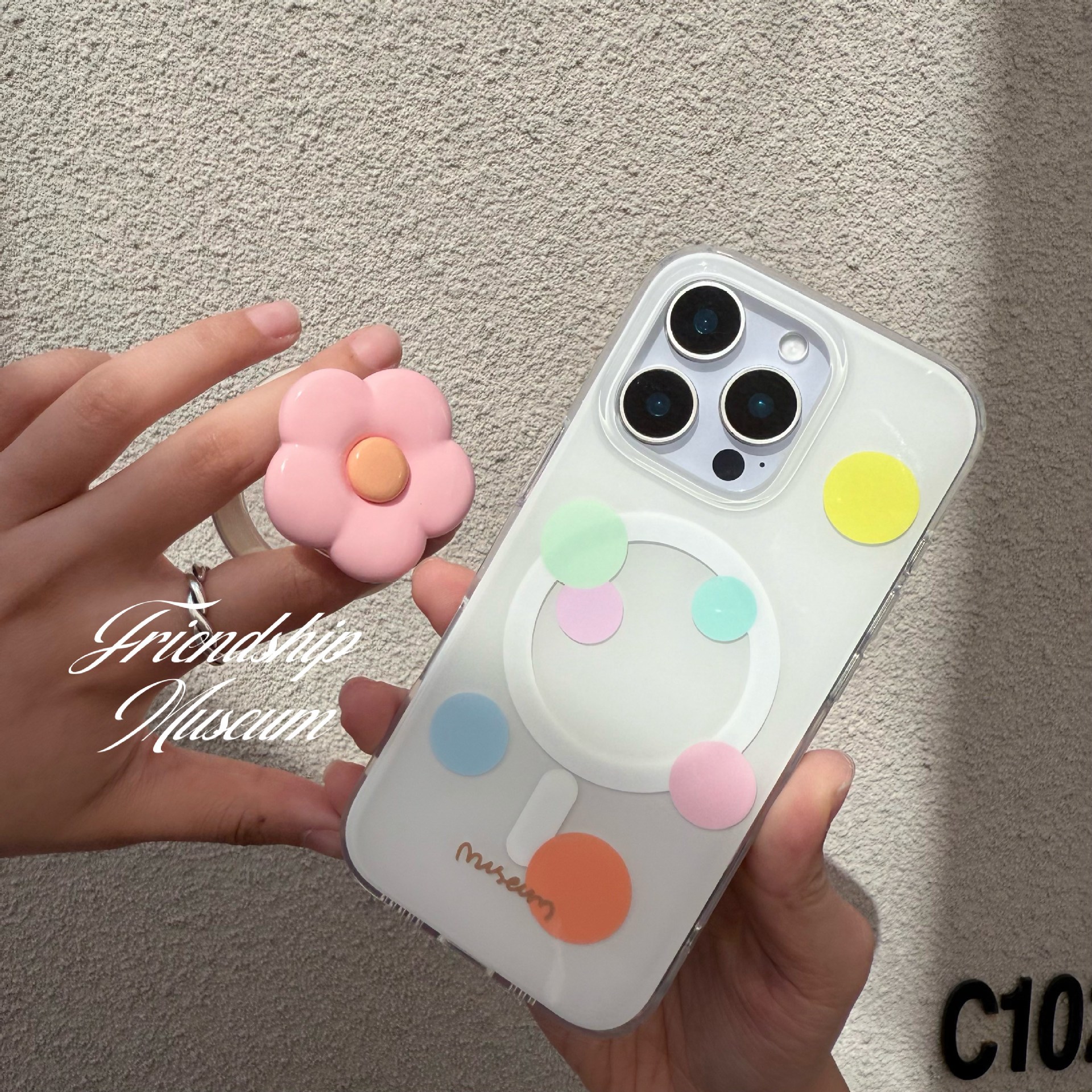 Friendship Museum Summer Colorful Polka Dot Party Phone Case Suitable for Iphone16Promax Apple 15Pro