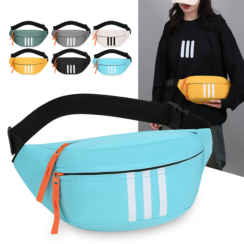 New Harajuku-style chest bag, casual and versatile crossbody waist bag, fashionable and simple sports riding couple shoulder crossbody bag