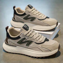 莆田男鞋2025新款冬季潮流厚底百搭休闲学生轻便跑步运动老爹潮鞋