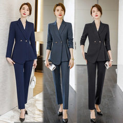 高級感のあるスーツのコートの女性春秋高級職業服のファッションマネージャーのスーツのスーツのスーツのスーツのスーツのスーツの面接の正装