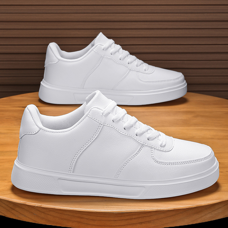Comercio exterior talla grande 48 zapatos blancos pequeños, hombres y mujeres, zapatos casuales de color sólido para estudiantes de primaria y secundaria, zapatos de cuero para hombres, tamaño pequeño 36