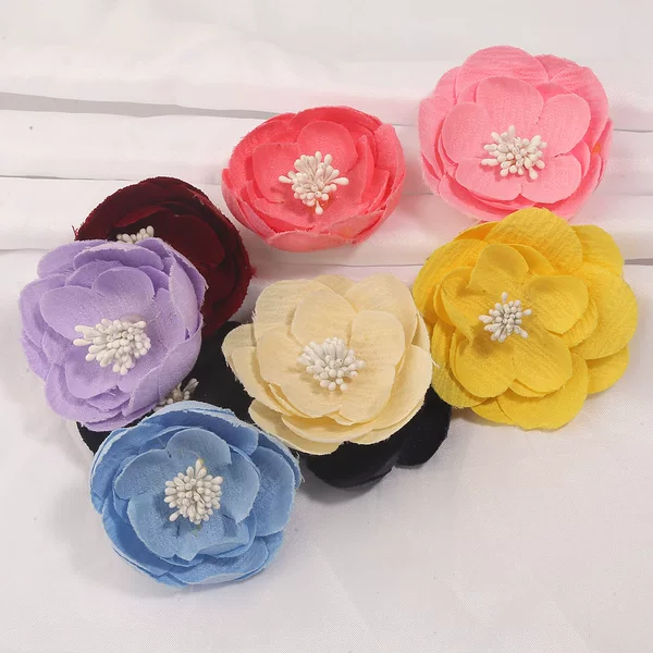 5cm million ready-made artificial flowers with stems, DIY supplies, clothing flowers, fabric crafts, accessories, small flowers