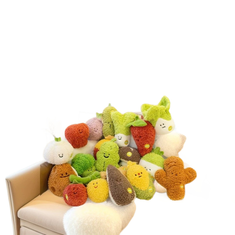 Muñecas de frutas y verduras transfronterizas de 8 pulgadas arrojar muñecas de agarración muñecas de lotes lindas simulaciones de frutas y verduras juguetes de peluche