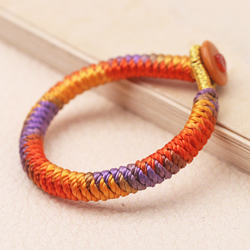 Gradient ring buckle hand-woven semi-finished diamond knot live buckle car hanging bag hanging rope accessories decorative rope Gradient ring buckle hand-woven semi-finished diamond knot live buckle car hanging bag hanging rope accessories decorative rope