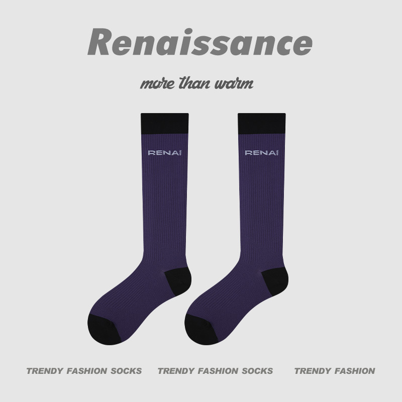 Renaissanceスポーツストレスふくらはぎソックス圧縮フィットネスランニング縄跳びヨガプラティバドミントンソックス|undefined