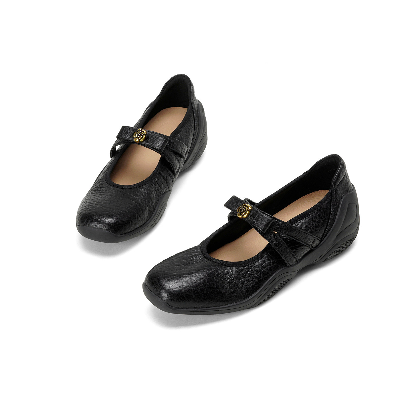 Giày Mary Jane nữ da cừu mềm đế xuồng thấp quai ngang — màu nâu chi tiết 17