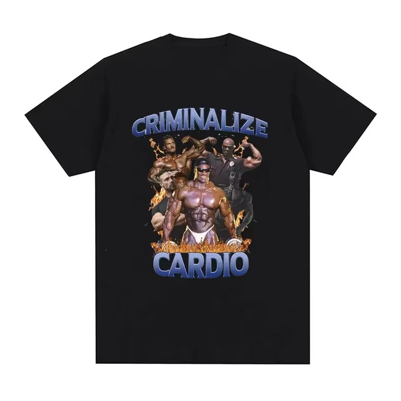 Crime-Themed Meme Graphic T-Shirt Gym Fitness Retro Short-Sleeve T-Shirt Women's Fashion Hip-Hop Oversized T-Shirt Cotton