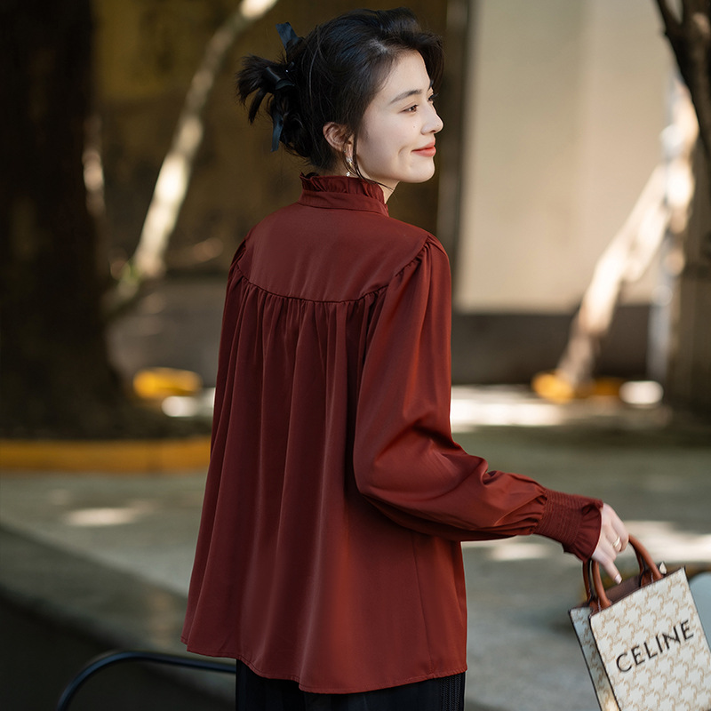  秋  S-4XL 大きいサイズ シャツ/ブラウス