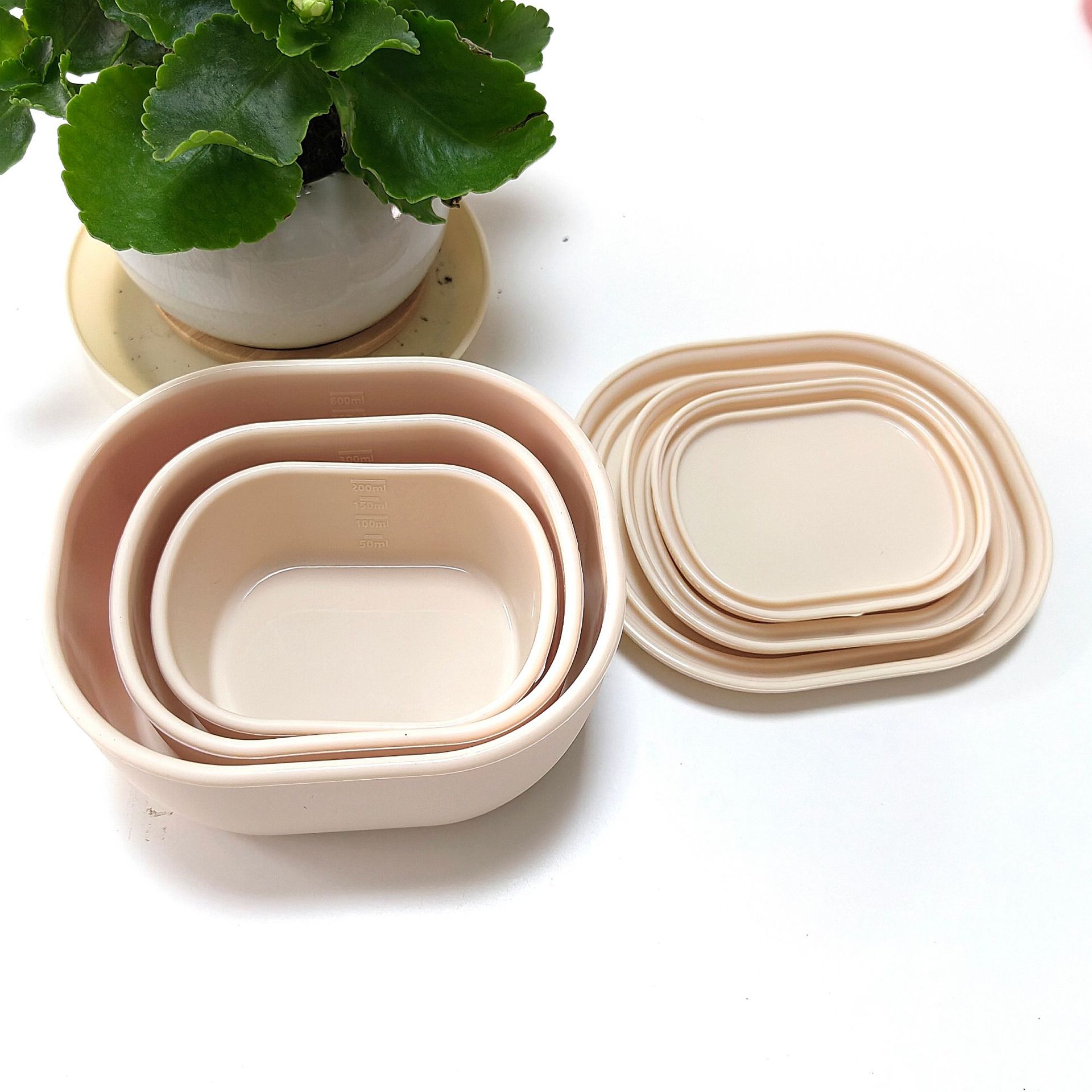 Food-Grade Silicone Crisper Microwave Oven Resistant to High and Low Temperatures Household Lunch Box Baby Food Supplement Box