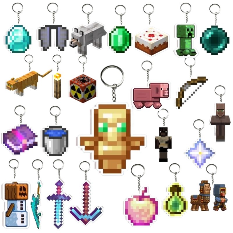Totem inmortal Encantado de manzana dorada Minecraft llavero Minecraft perimetral colgante acrílico juguete