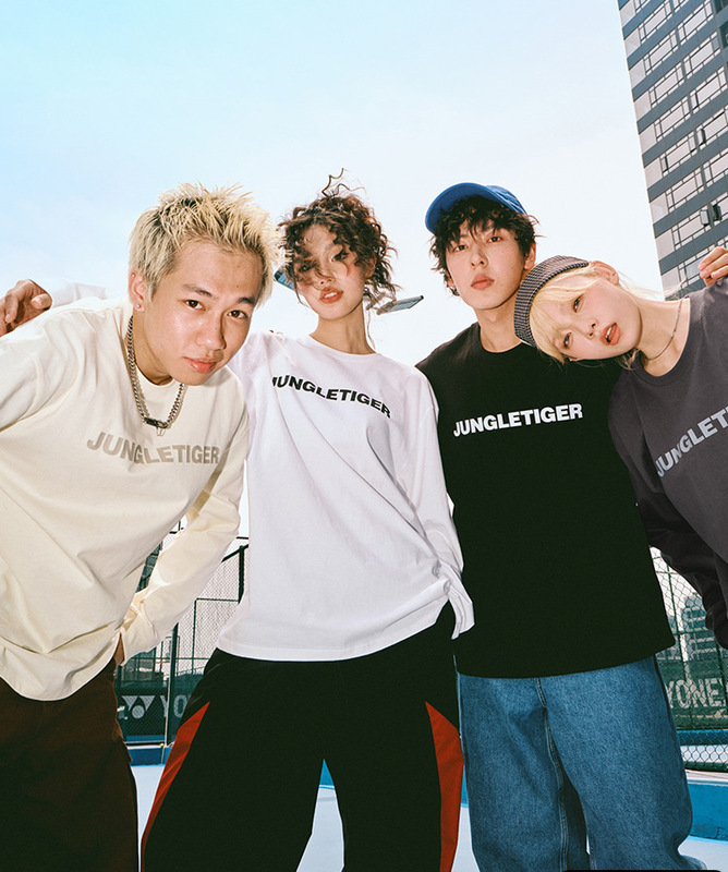Jungle Tiger simple letter LOGO cotton basic long sleeve men's American fashion brand bf style loose plus size T-shirt women Jungle Tiger simple letter LOGO cotton basic long sleeve men's American fashion brand bf style loose plus size T-shirt women