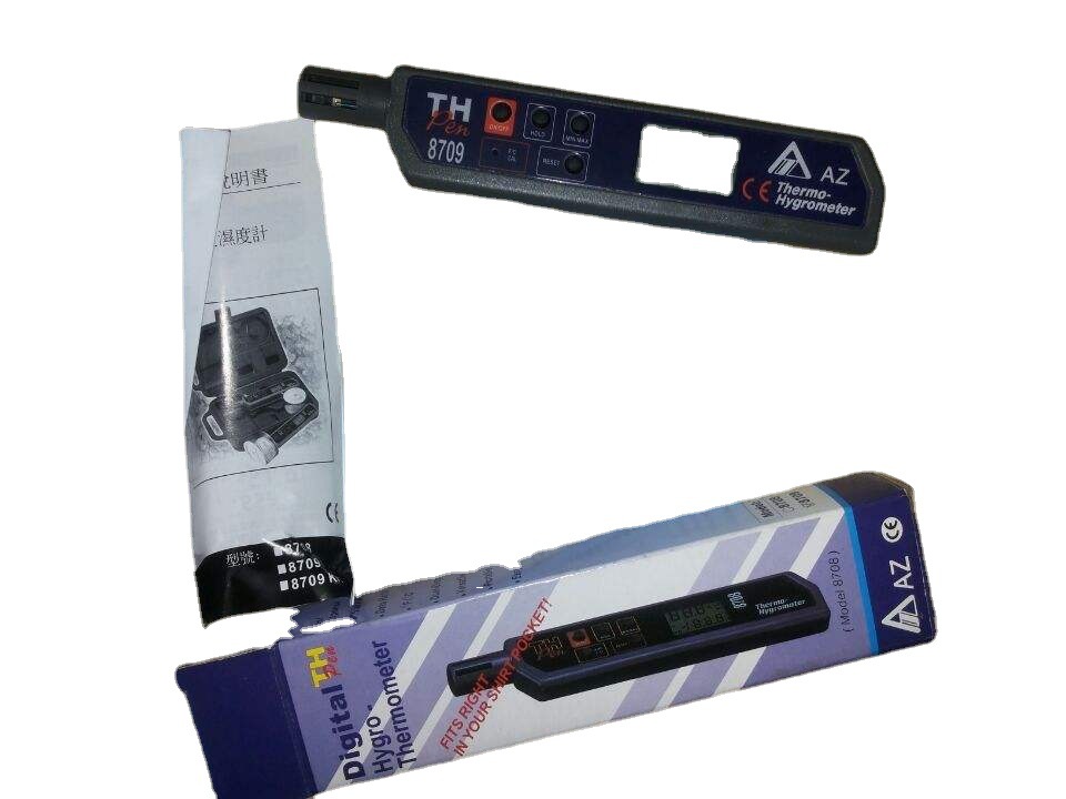 现货台湾衡欣AZ8708/AZ8709笔式温湿度计