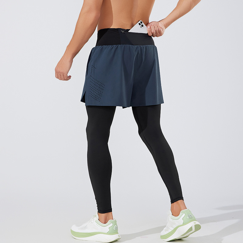 Pantalones de Entrenamiento 2 en 1 para Hombre de Poliéster, Secado Rápido, para Maratón, Correr y Yoga image 7