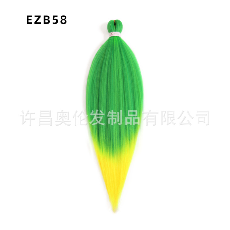 EZ peluca floja suave de fibra química africana 26 pulgadas 90 gramos de PVC bicolor ignífugo seda de baja temperatura gran trenza