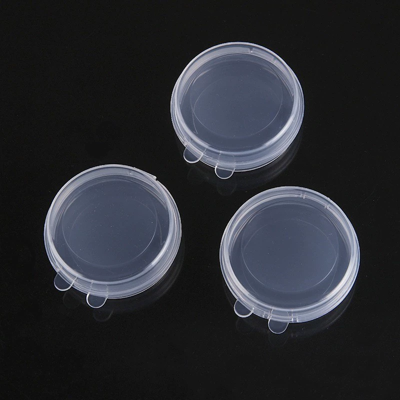 Круглая коробка для наушников Ушные гвозди рыболовный крюк прозрачный с крышкой Герметичная коробка для хранения жемчуга пуговицы pp пластиковая коробка для отделки