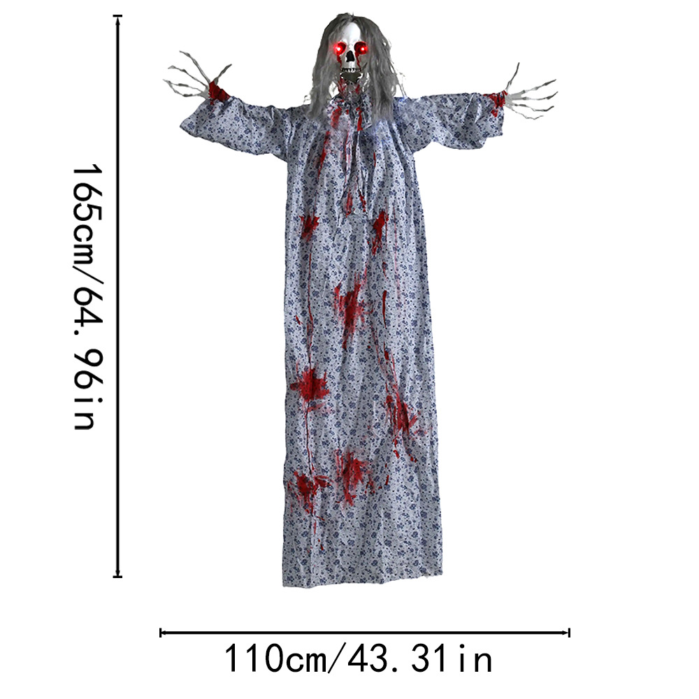 Barras transfronterizas de Halloween que cuelgan fantasmas, casas embrujadas, habitaciones secretas, accesorios de decoración, esqueletos brillantes, gritos de terror, miedo