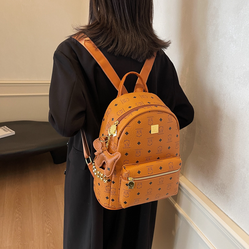 2025 nueva mochila de gran capacidad para mujeres caricaturas lindas osos mochila de mujer impresión de estilo coreano mochila de moda